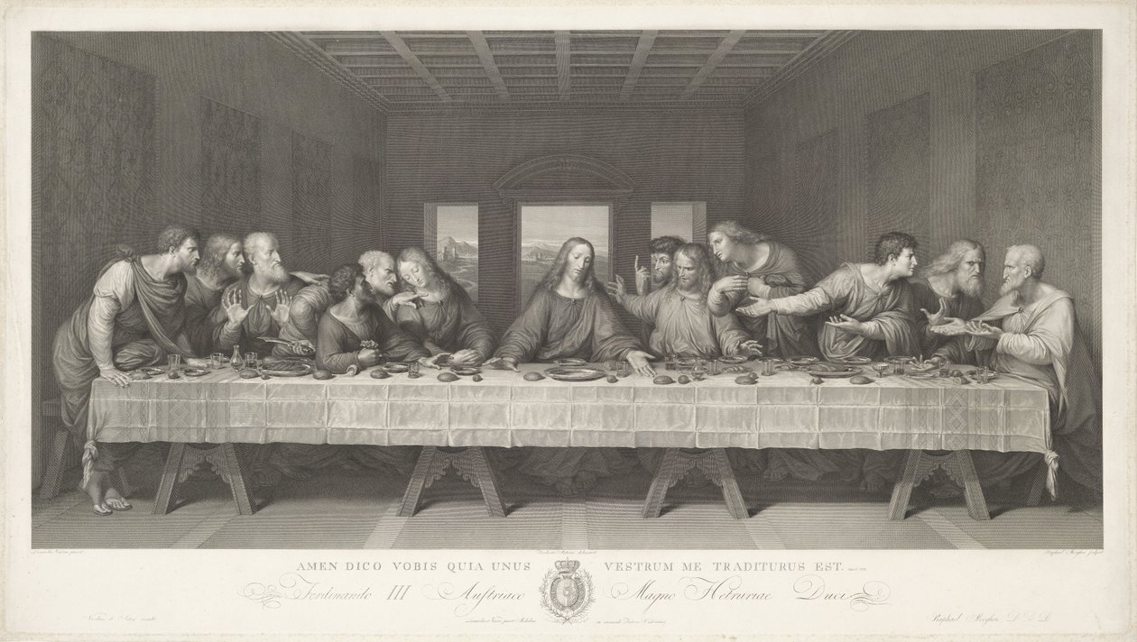 La última cena de Raphael Morghen