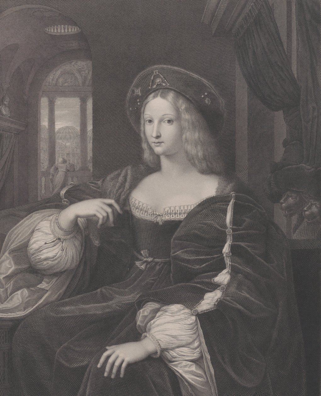 Retrato de Doña Isabel de Requesens y Enríquez de Cardona-Anglesola, anteriormente identificado, 1821 de Raphael Morghen