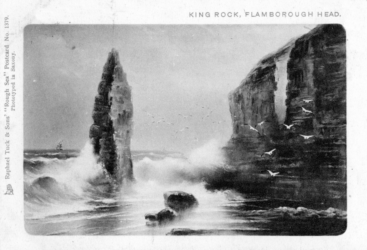 King Rock, Flamborough Head, East Riding, Yorkshire, 1903 de Raphael Tuck