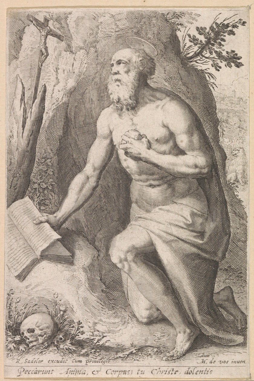 San Jerónimo de Raphaël Sadeler (I) (attributed to)