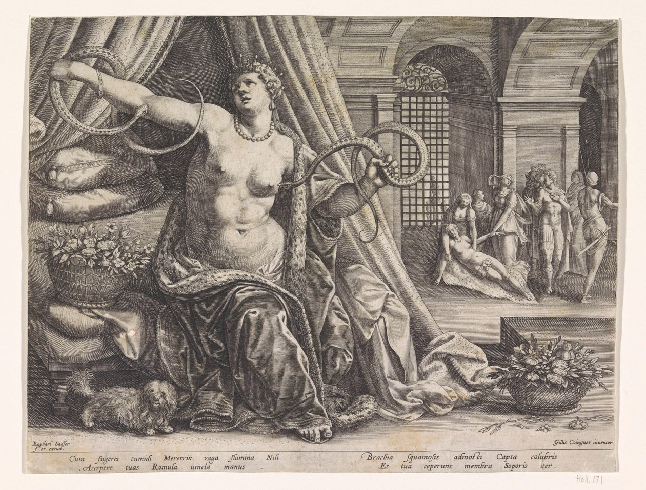 El suicidio de Cleopatra de Raphaël Sadeler (I)