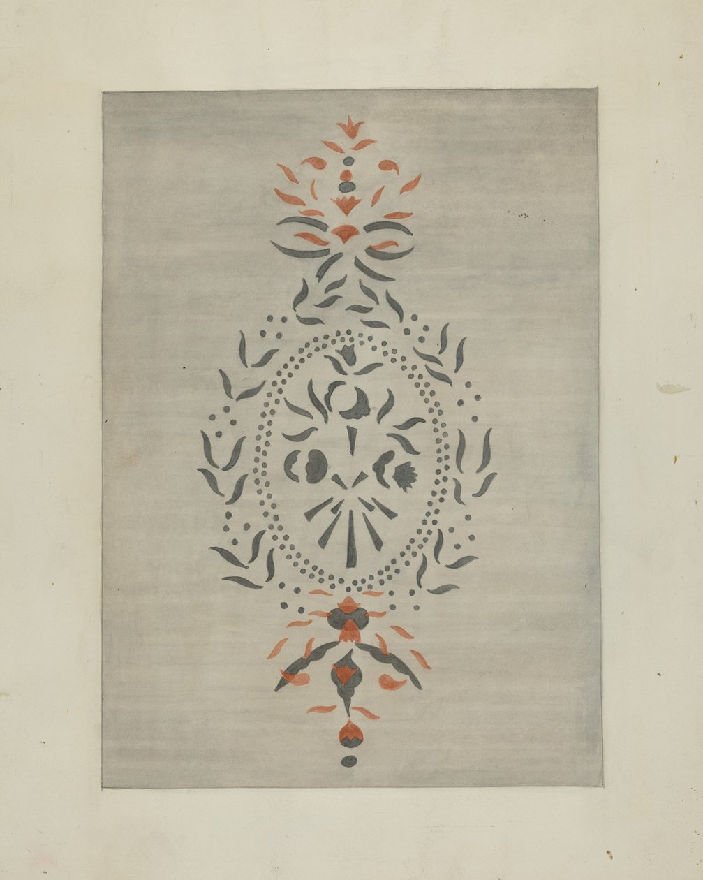 (detalle) de pared con esténcil, c. 1937 de Ray Holden
