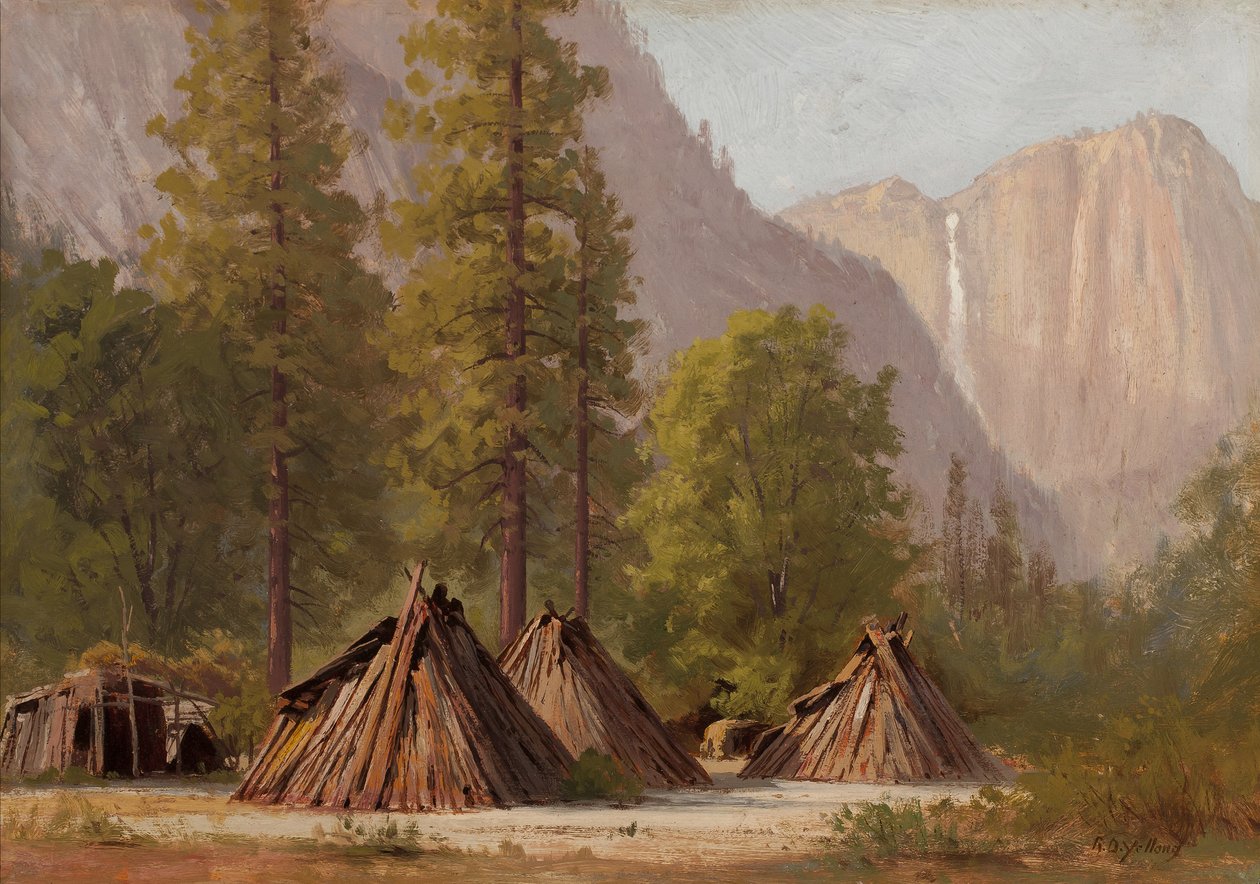 Aldea india de Yosemite, 1874 de Raymond Dabb Yelland