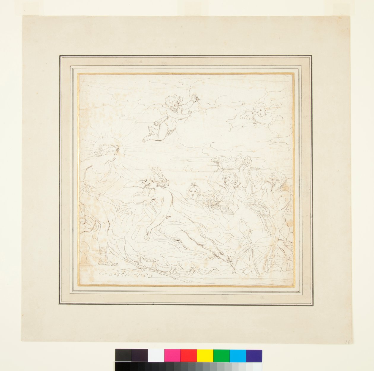 Apolo, Anfitrite y Deidades Marinas trayendo ofrendas de Raymond Lafage