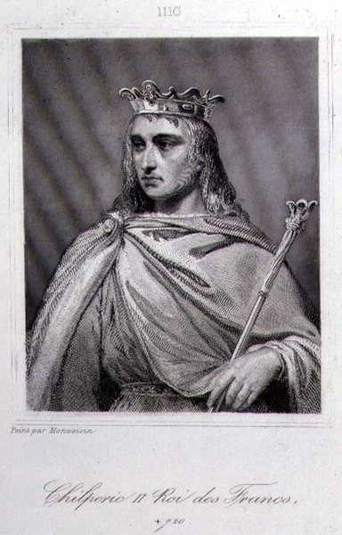 Chilperico II (c.675-721) Rey de Neustria de Raymond Quinsac (after) Monvoisin
