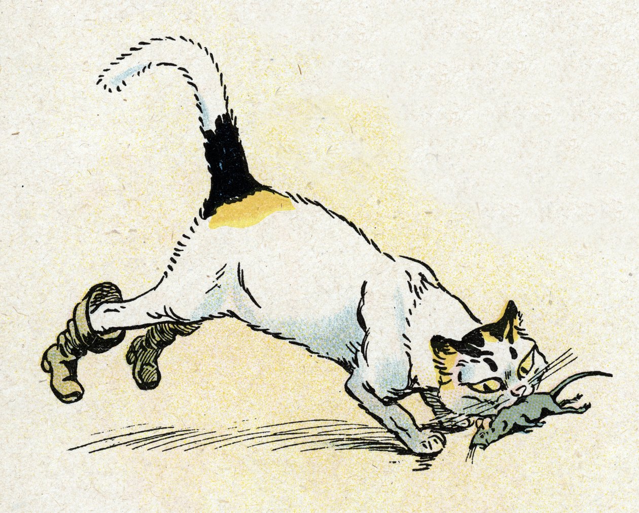 "Le Chat Botte" ilustración para los Cuentos de hadas de Charles Perrault (ilustración) hacia 1920 de Raymond de la Neziere