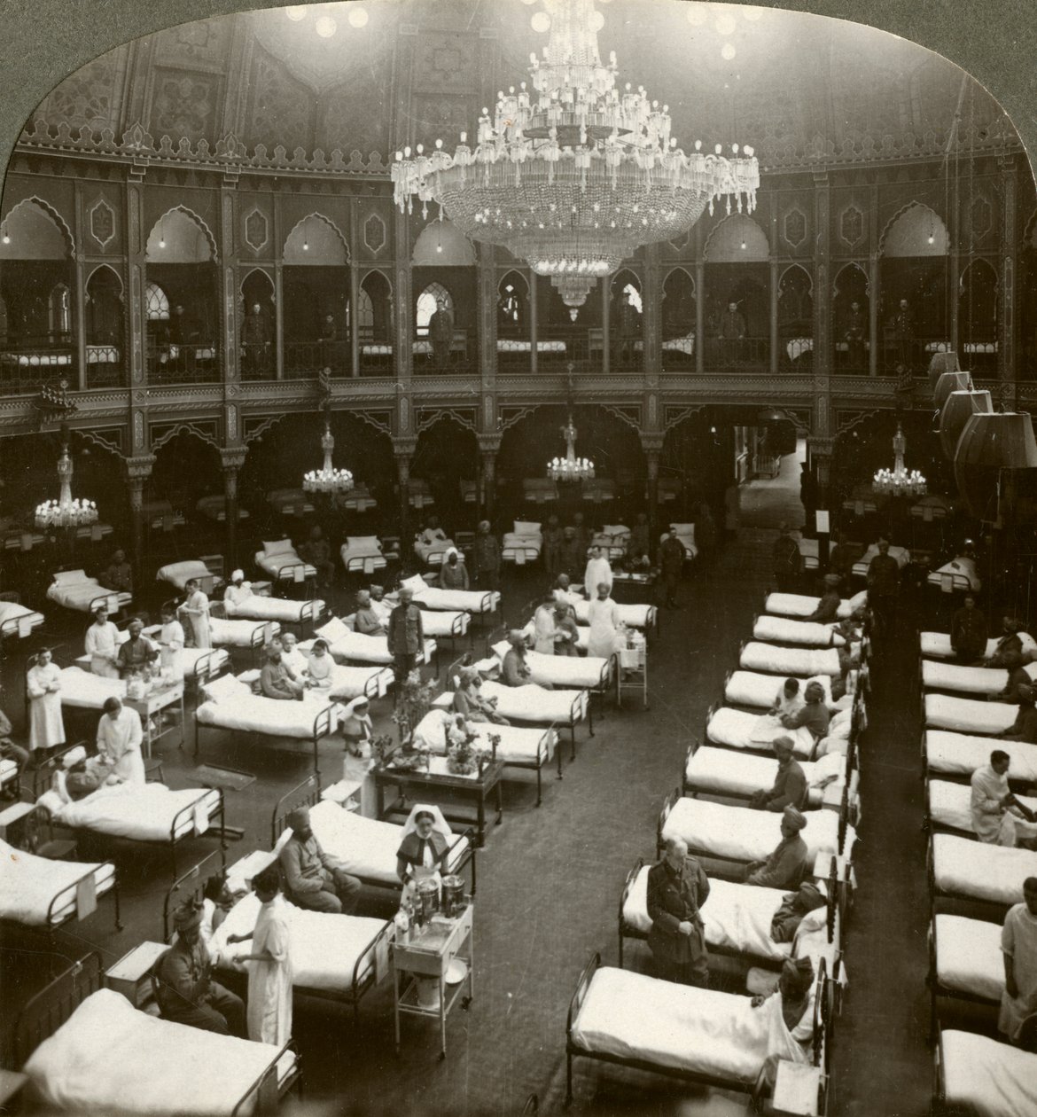 Interior del hospital espacioso en Brighton, Sussex, Primera Guerra Mundial, 1914-1918 de Realistic Travels Publishers