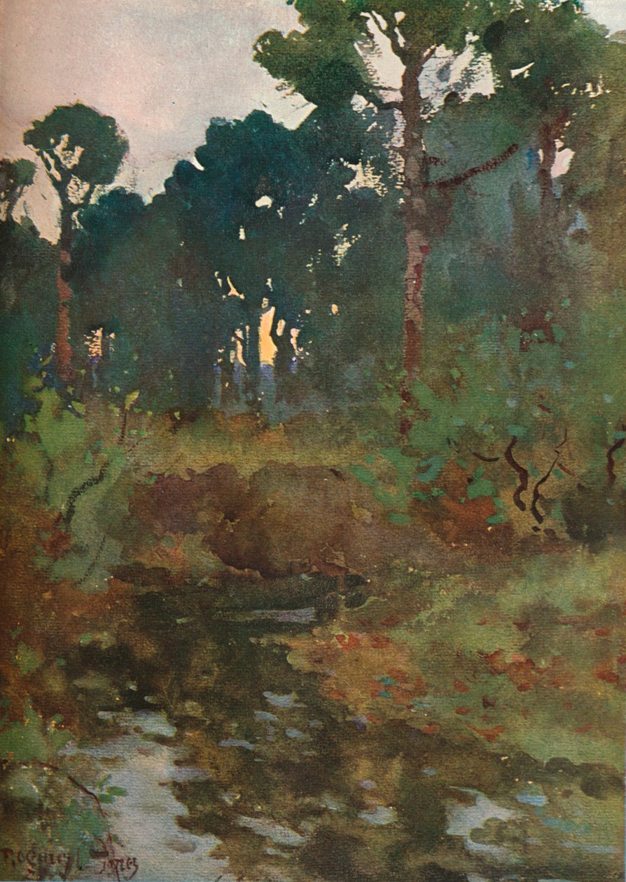 Estudio de Paisaje Decorativo, c1903 1903-1904 de Reginald Jones