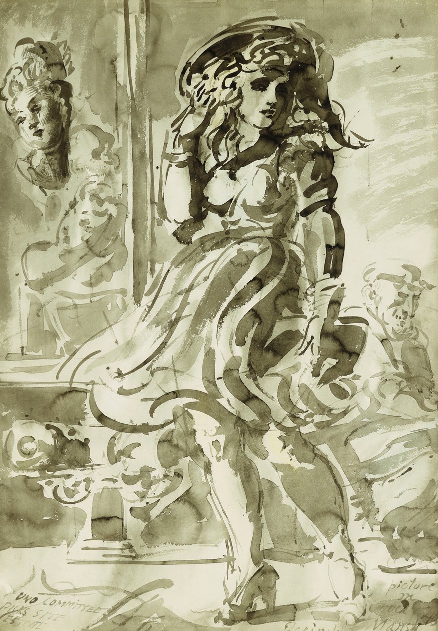 Una falda al viento: Un dibujo de doble cara de Reginald Marsh