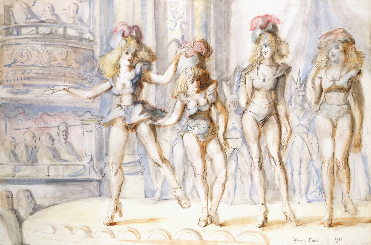 Burlesque con cuatro figuras de Reginald Marsh