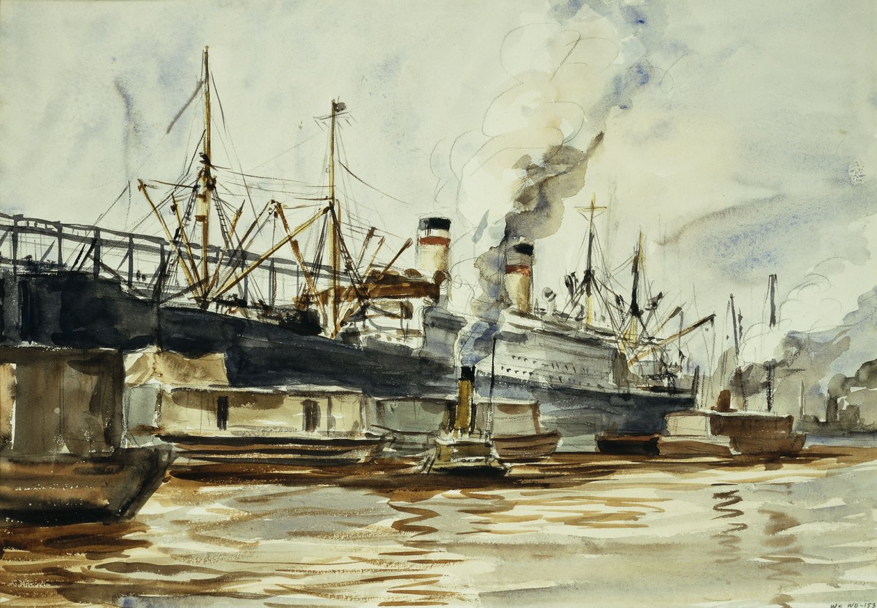 Escena del muelle de Reginald Marsh