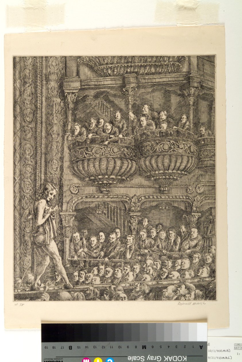 Gaiety Burlesque (grabado) de Reginald Marsh