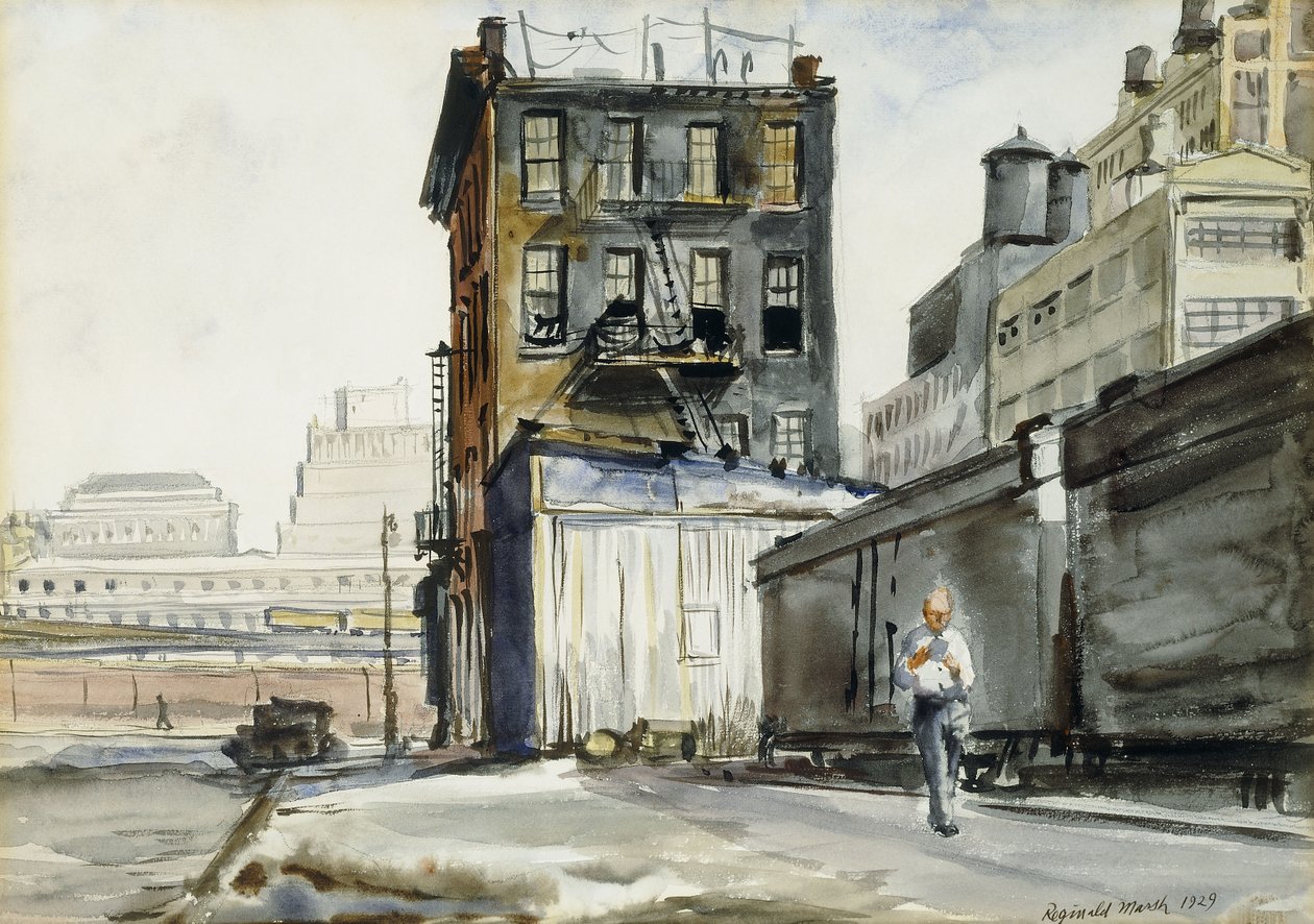 Trainyards, Nueva York de Reginald Marsh