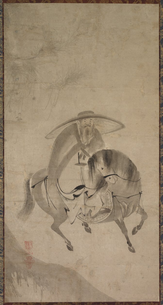 Su Dongpo montando un burro, finales del siglo XVI a principios del siglo XVII de Reietsu