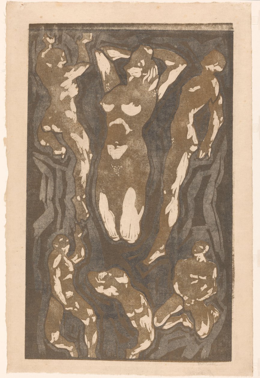 Composición con seis figuras humanas de Reijer Stolk (signed by artist)