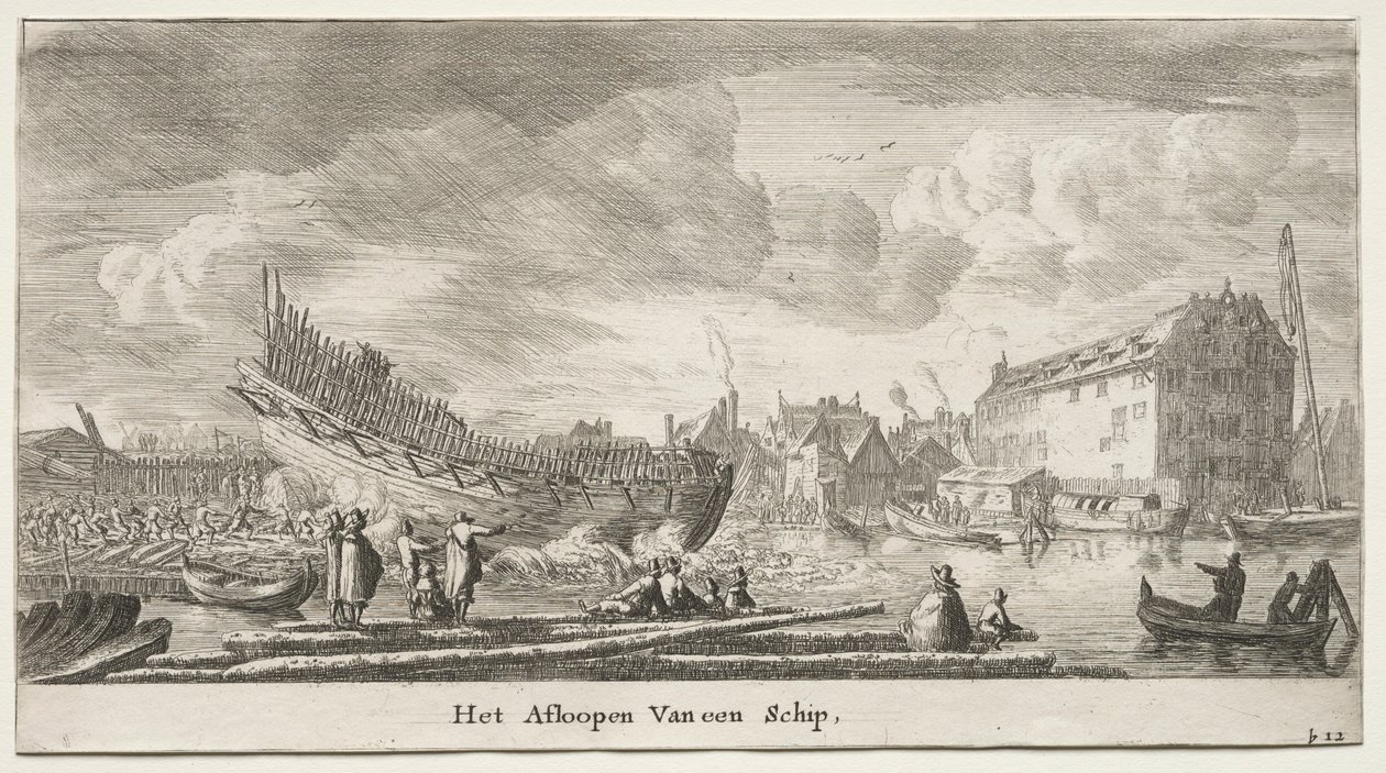 Barcos de Ámsterdam: Lanzamiento de un barco de Reinier Nooms