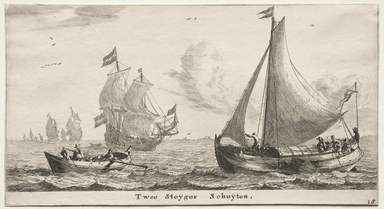Barcos de Ámsterdam: Dos barcos de muelle de Reinier Nooms