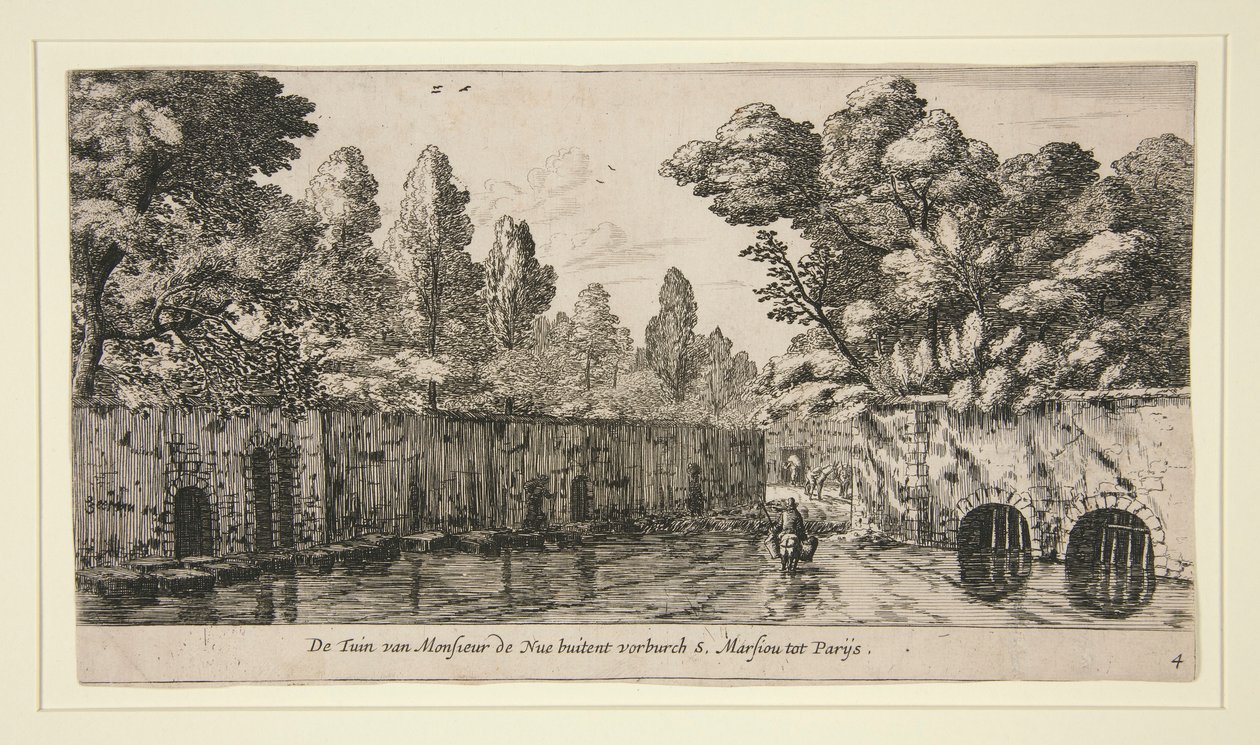 El jardín de Monsieur de Nue en S. Marsiou, suburbio de París de Reinier Nooms