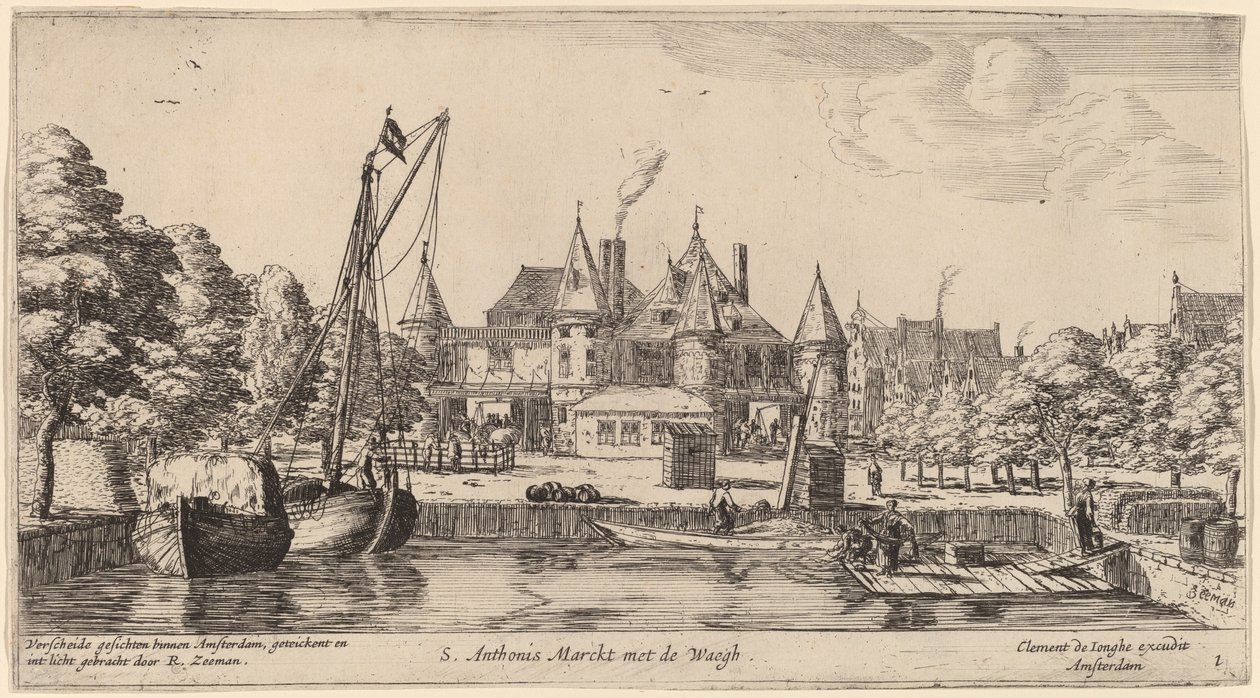 Nieuwmarkt con St. Anthoniswaag de Reinier Nooms, called Zeeman