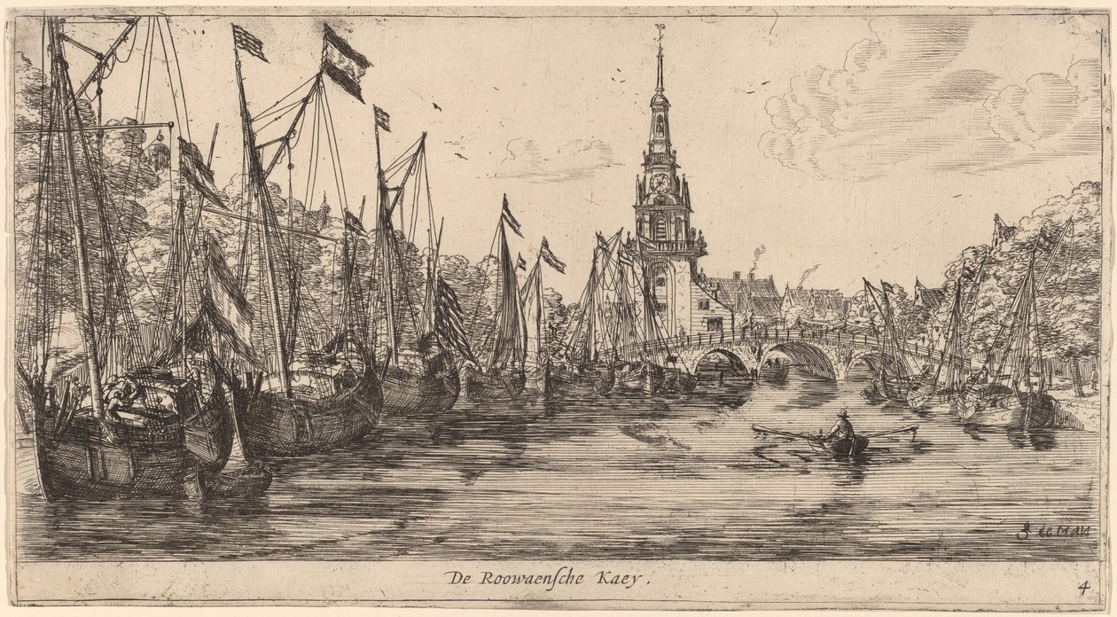 Muelle Roowaensche (De Roowaensche Kaey) de Reinier Nooms, called Zeeman