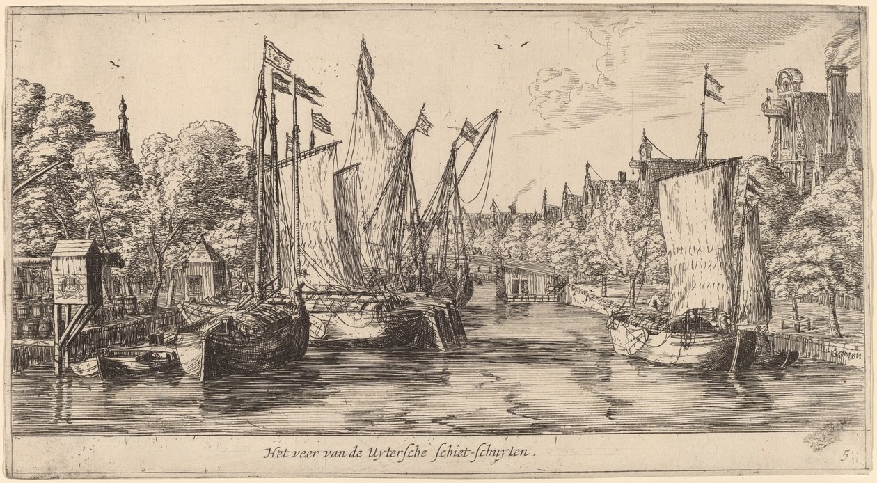 El ferry a Utrecht (Het veer van der Uytersche schiet-schuyten) de Reinier Nooms, called Zeeman