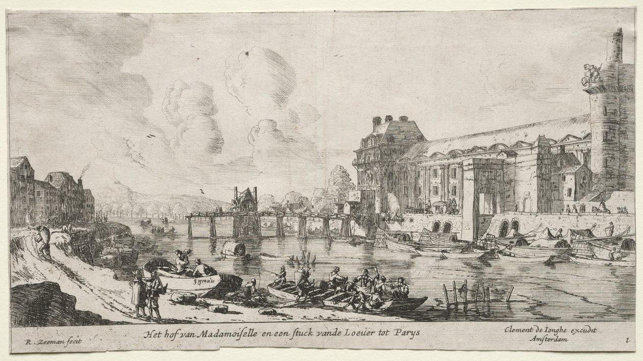 Vistas de París: Vista del Louvre y las Tullerías de Reinier Nooms, called Zeeman