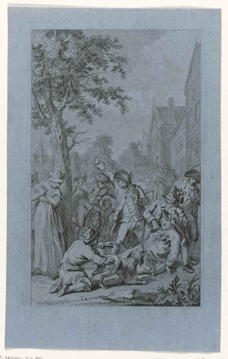 Asalto al cadáver del pastor P. van den Bosch en Zoetermeer, 1787 de Reinier Vinkeles (I)