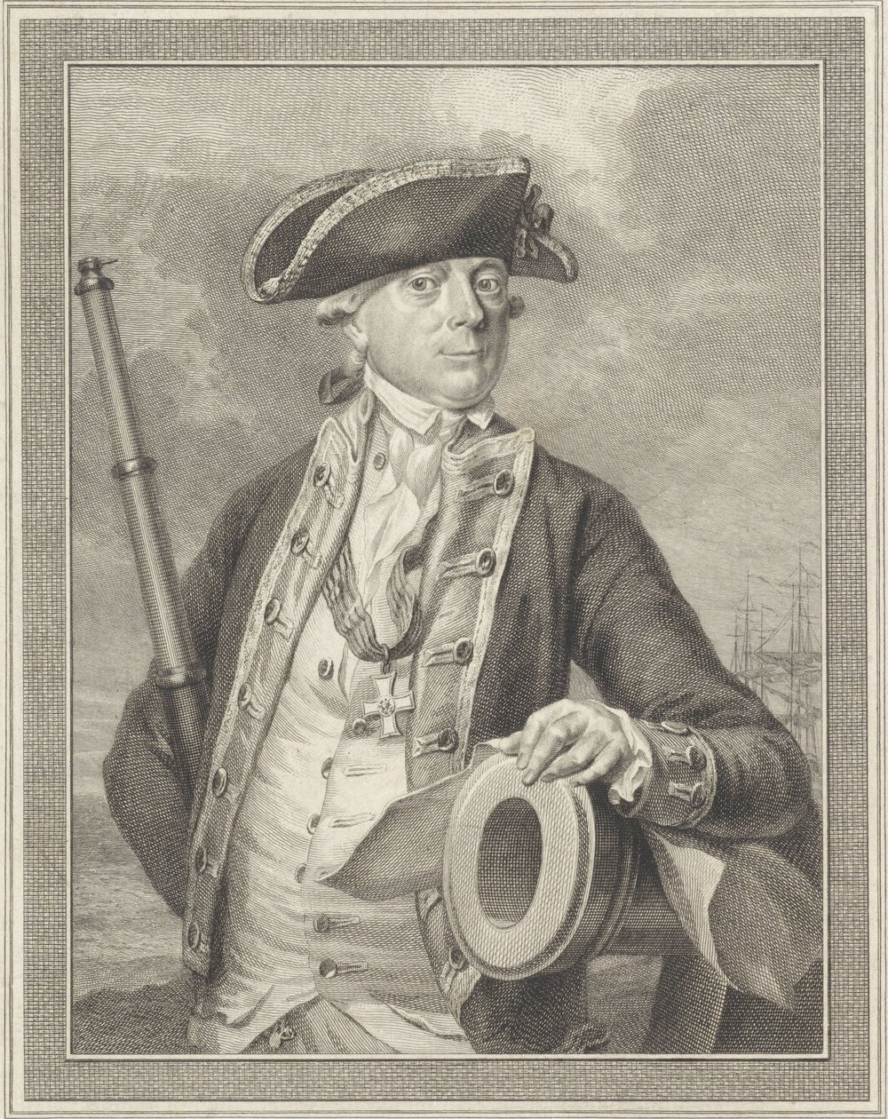 Almirante Jan Hendrik van Kinsbergen, Conde de Doggersbank de Reinier Vinkeles