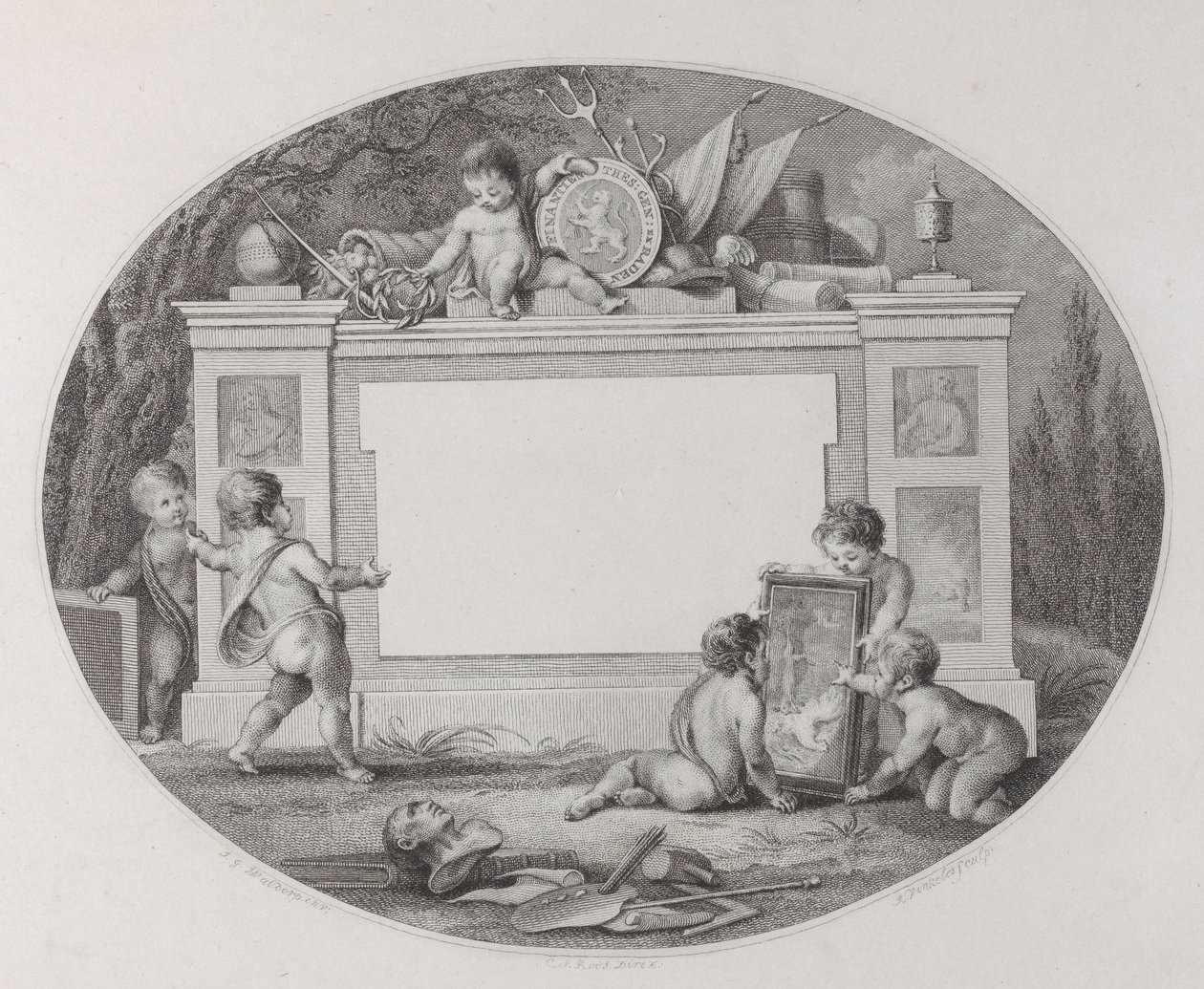 Tarjeta comercial, siglo XIX de Reinier Vinkeles