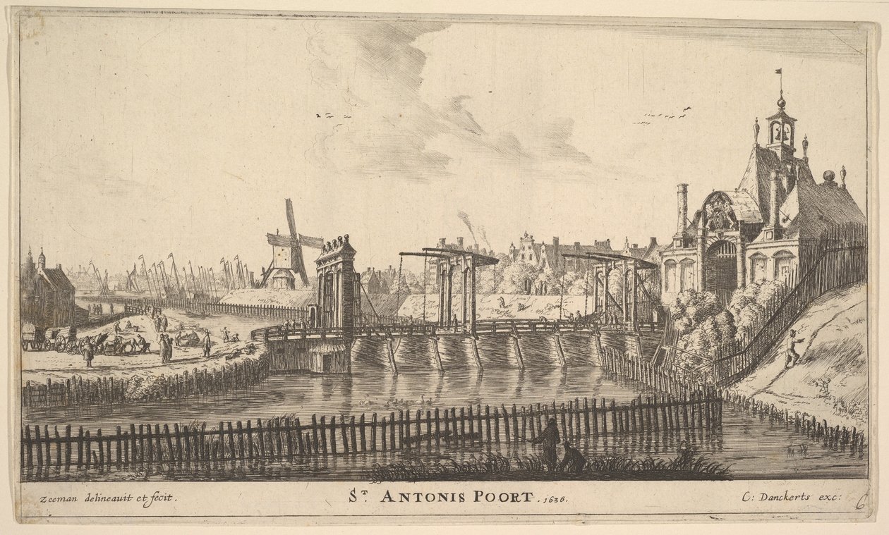 St. Antonis Poort, Ámsterdam, mediados del siglo XVII de Reinier Zeeman