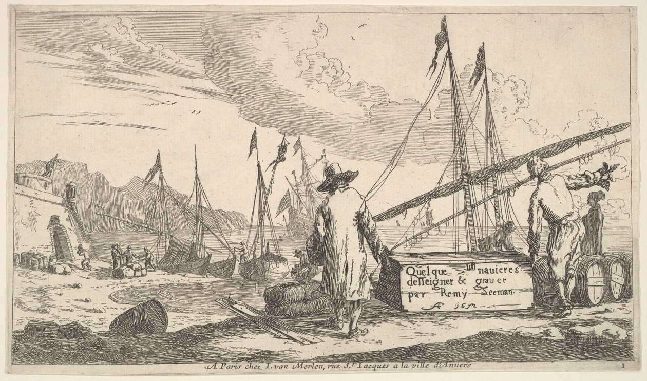 Página de título, Quelque navieres deisseigner & graver par Remy Zeeman de Reinier Zeeman