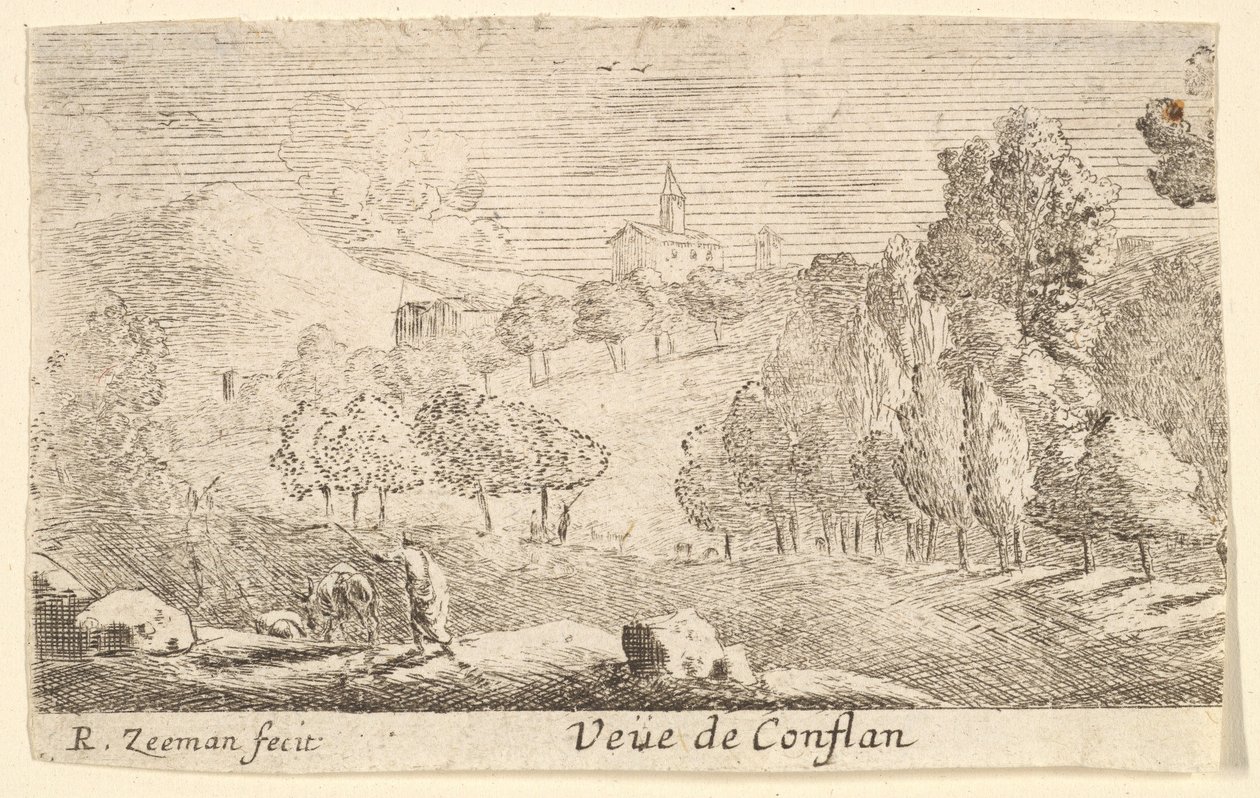 Vista de Conflans, mediados del siglo XVII de Reinier Zeeman