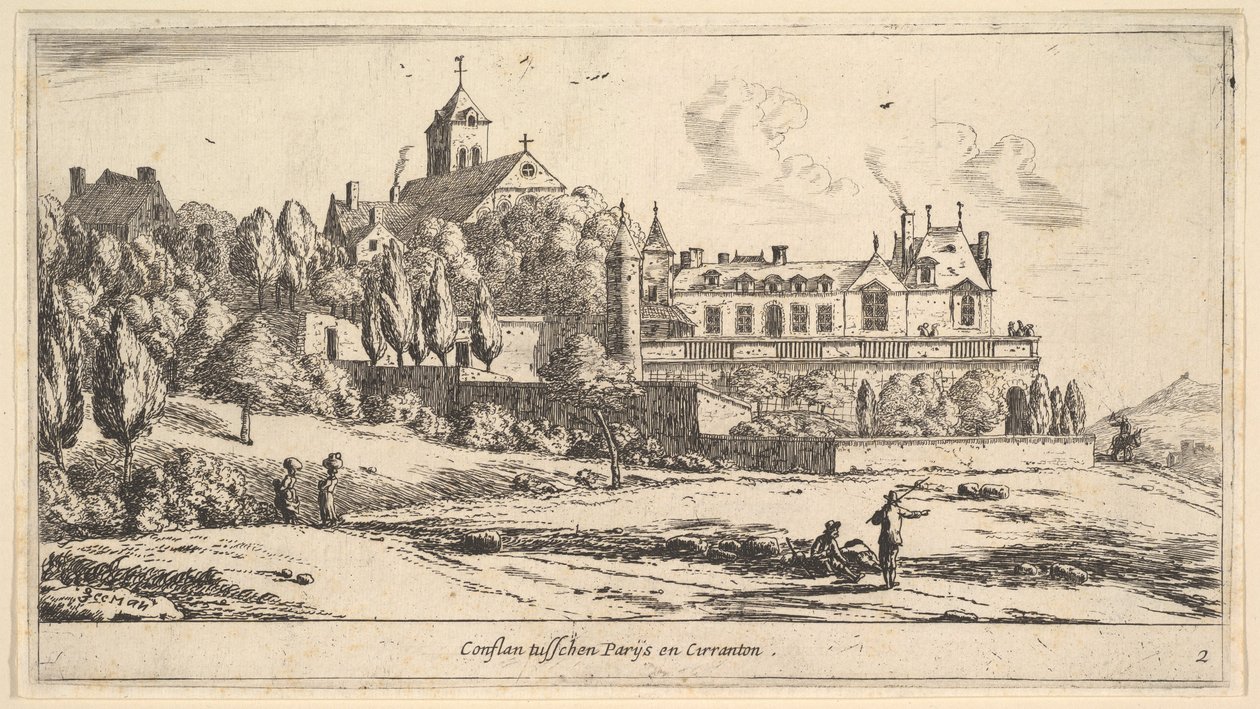 Vista de Conflans, siglo XVII de Reinier Zeeman