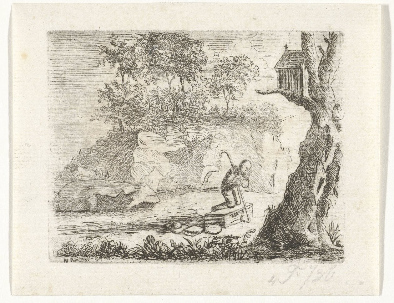 Peregrino rezando de Reinierus Albertus Ludovicus baron van Isendoorn à Blois