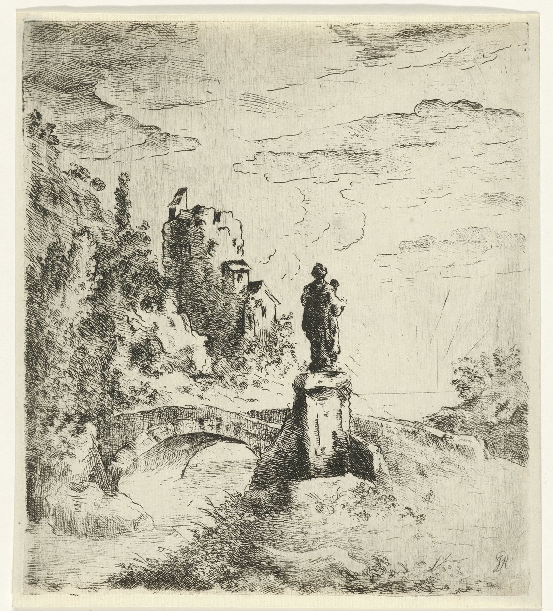 Puente con estatua de Reinierus Albertus Ludovicus baron van Isendoorn à Blois
