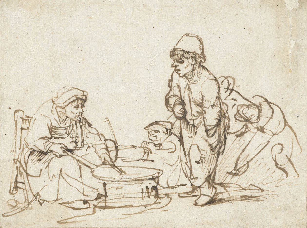 La mujer de los panqueques, c.1635 de Rembrandt van Rijn
