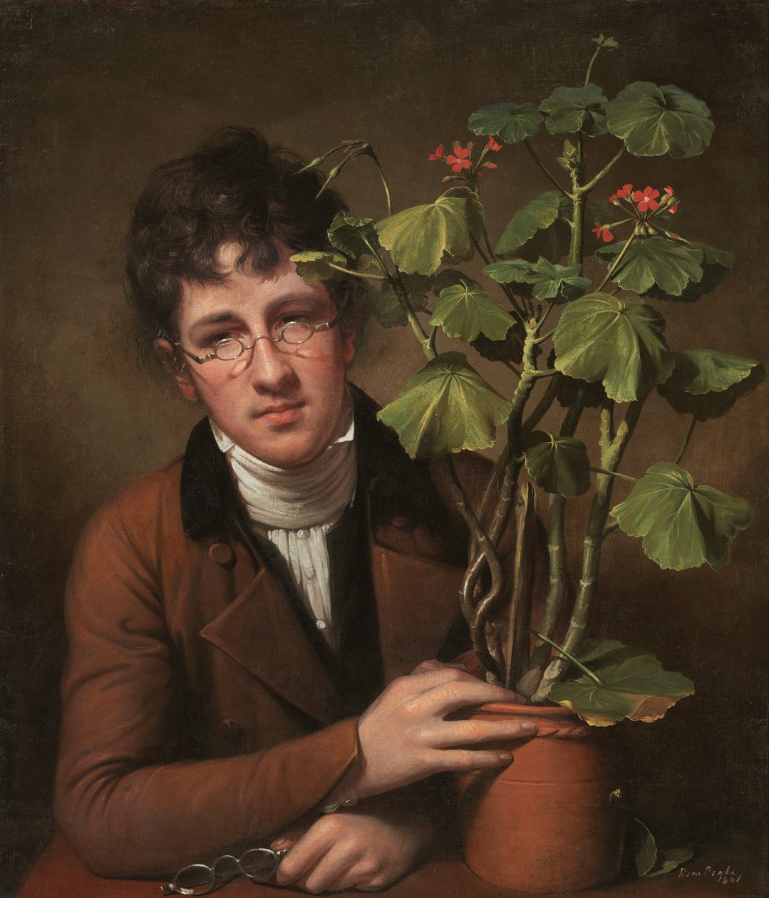 Rubens Peale con un geranio de Rembrandt Peale