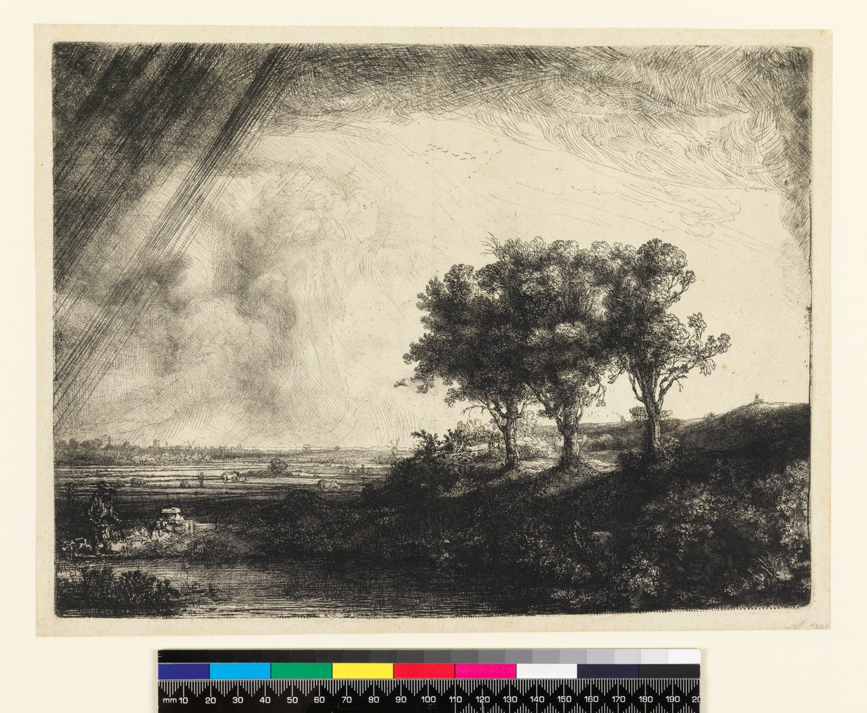 23.K5-292 Los tres árboles de Rembrandt van Rijn