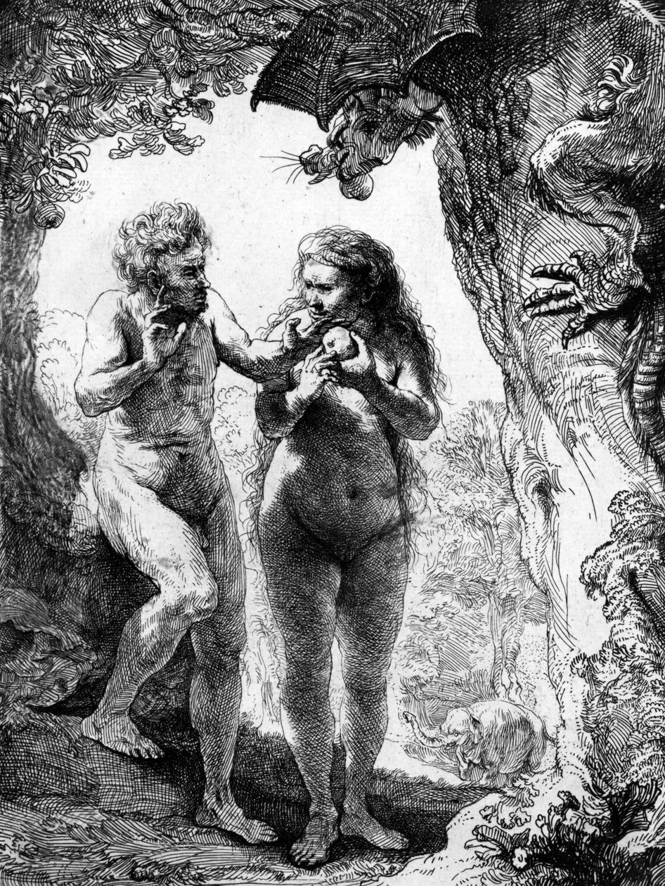 Adán y Eva, 1638 de Rembrandt van Rijn