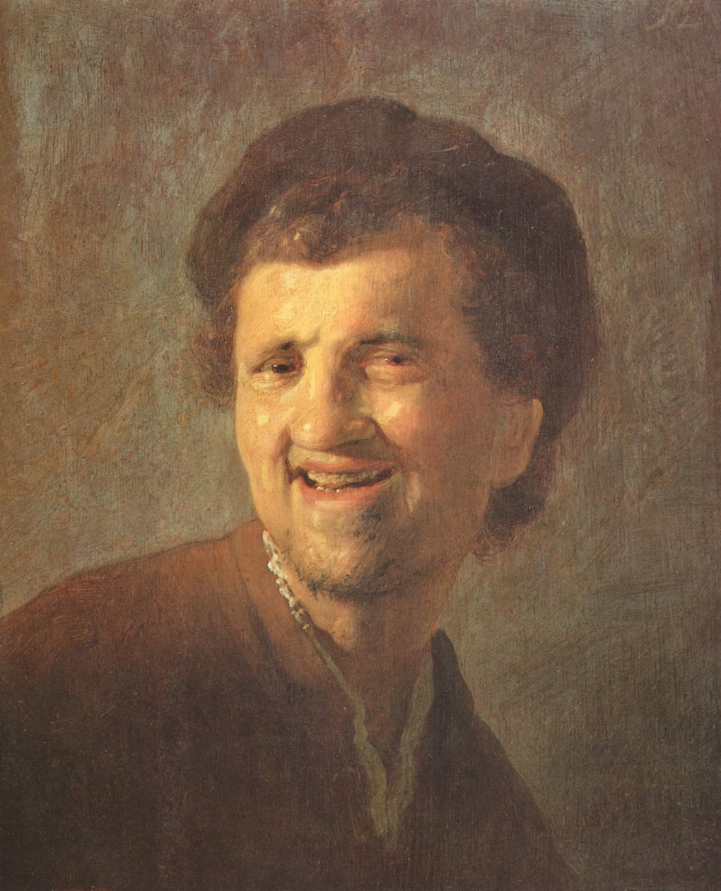 Busto de un Joven Riéndose de Rembrandt van Rijn