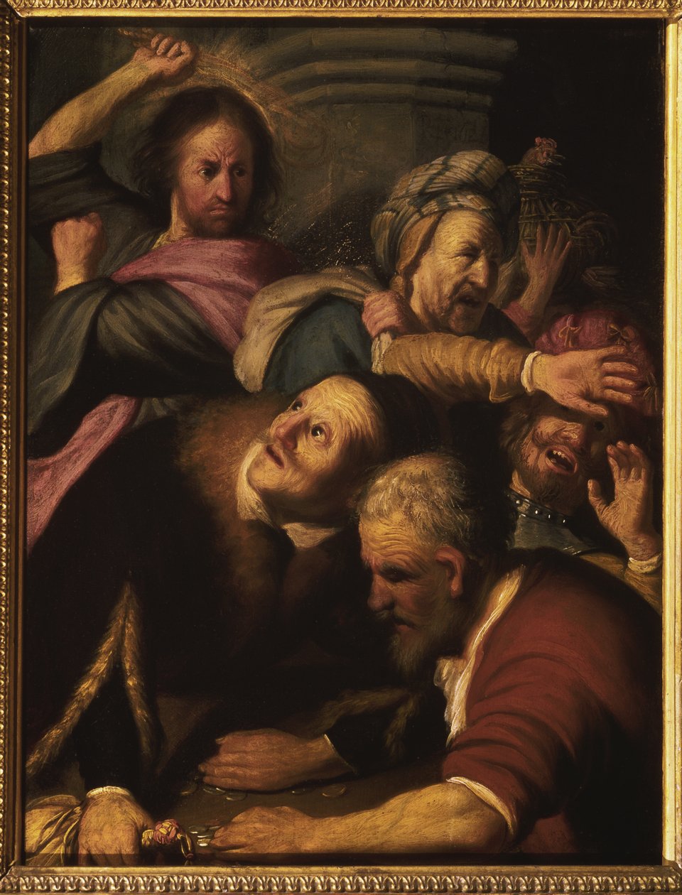 Cristo expulsando a los mercaderes del templo, 1626 de Rembrandt van Rijn