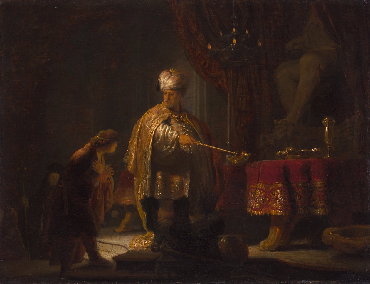 Daniel y Ciro ante el ídolo Bel de Rembrandt van Rijn