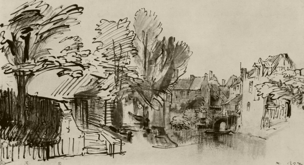El Singel en Amersfoort de Rembrandt van Rijn