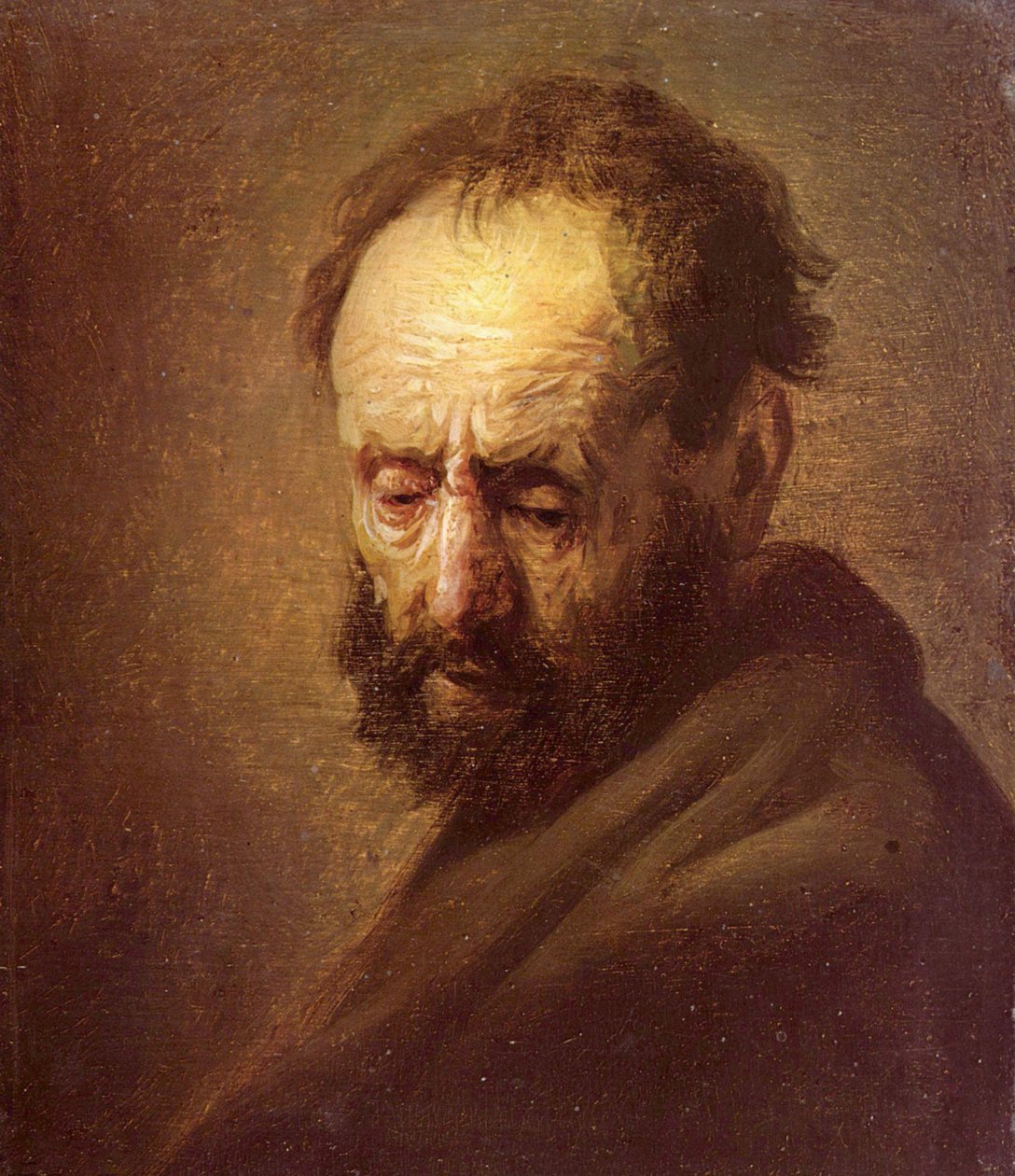 Cabeza de un Hombre con Barba de Rembrandt van Rijn
