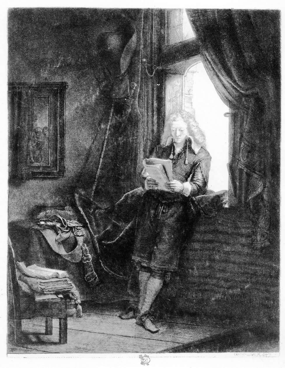 Jan Six, 1647 de Rembrandt van Rijn