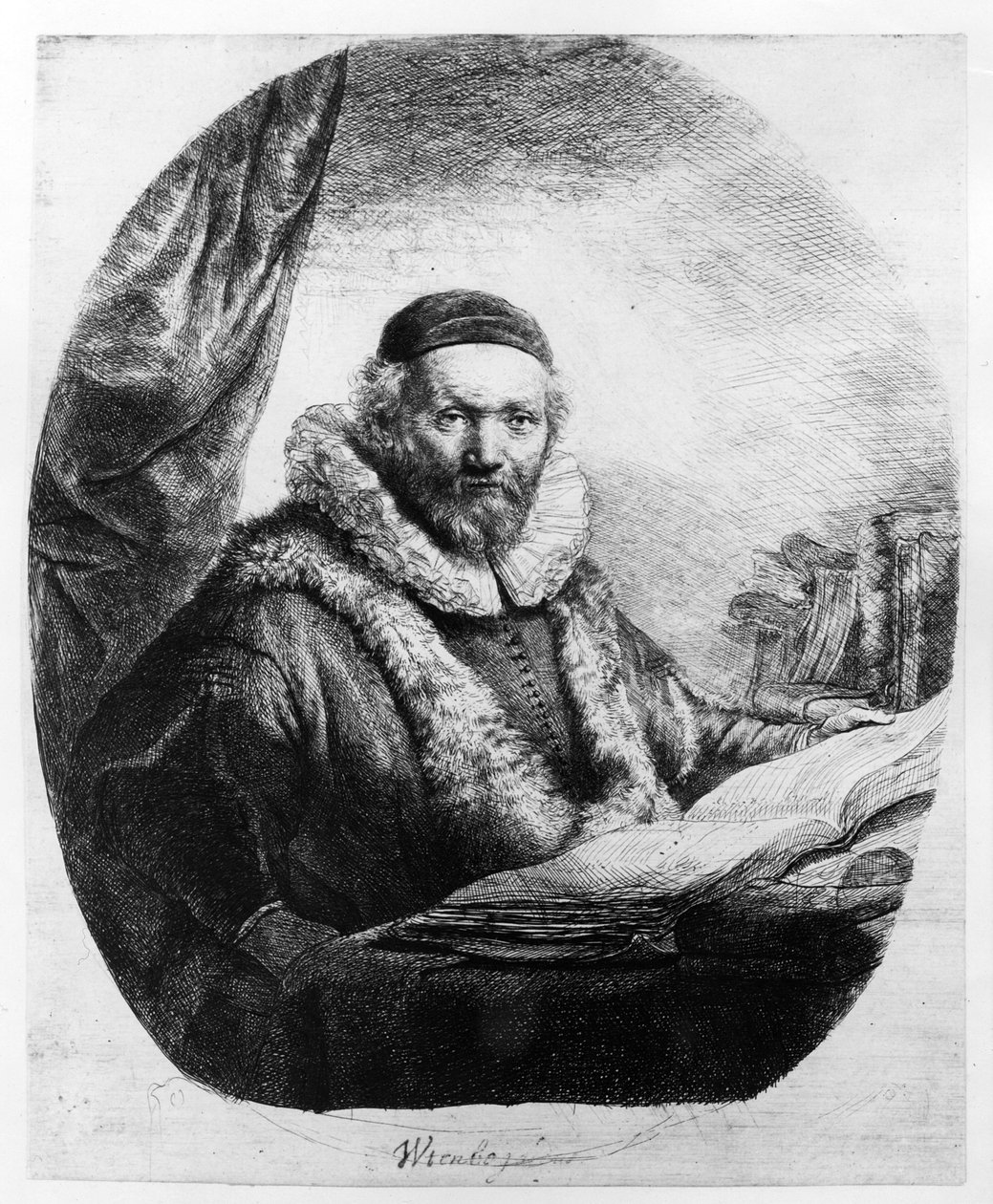 Jan Uytenbogaert, Predicador de los Remonstrantes, 1635 de Rembrandt van Rijn