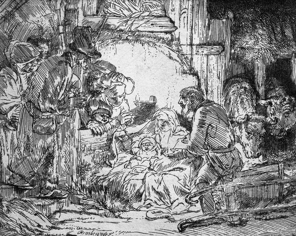 Natividad, 1654 de Rembrandt van Rijn