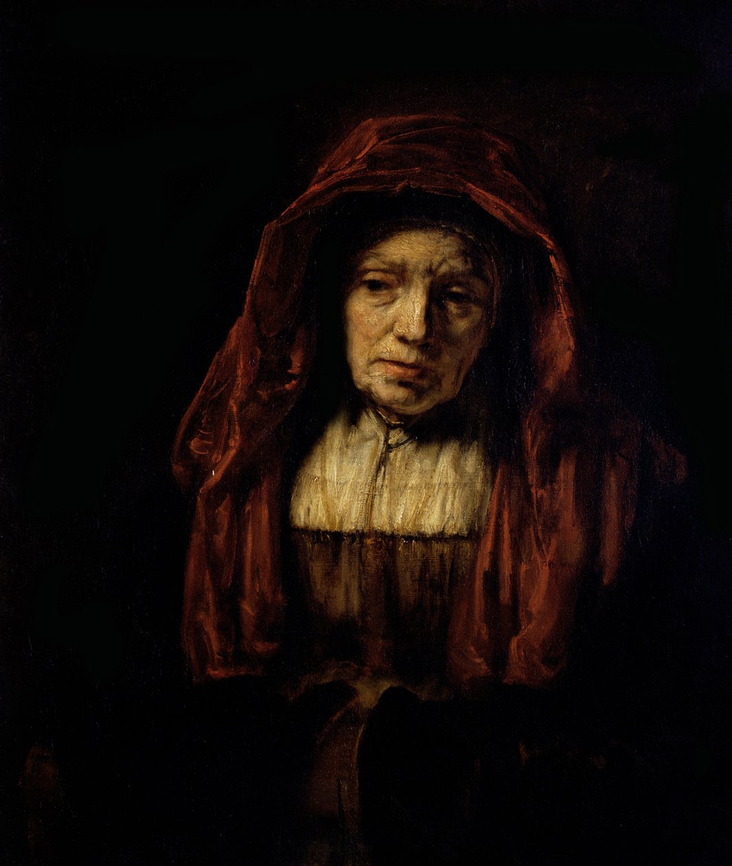 Retrato de una anciana de Rembrandt van Rijn