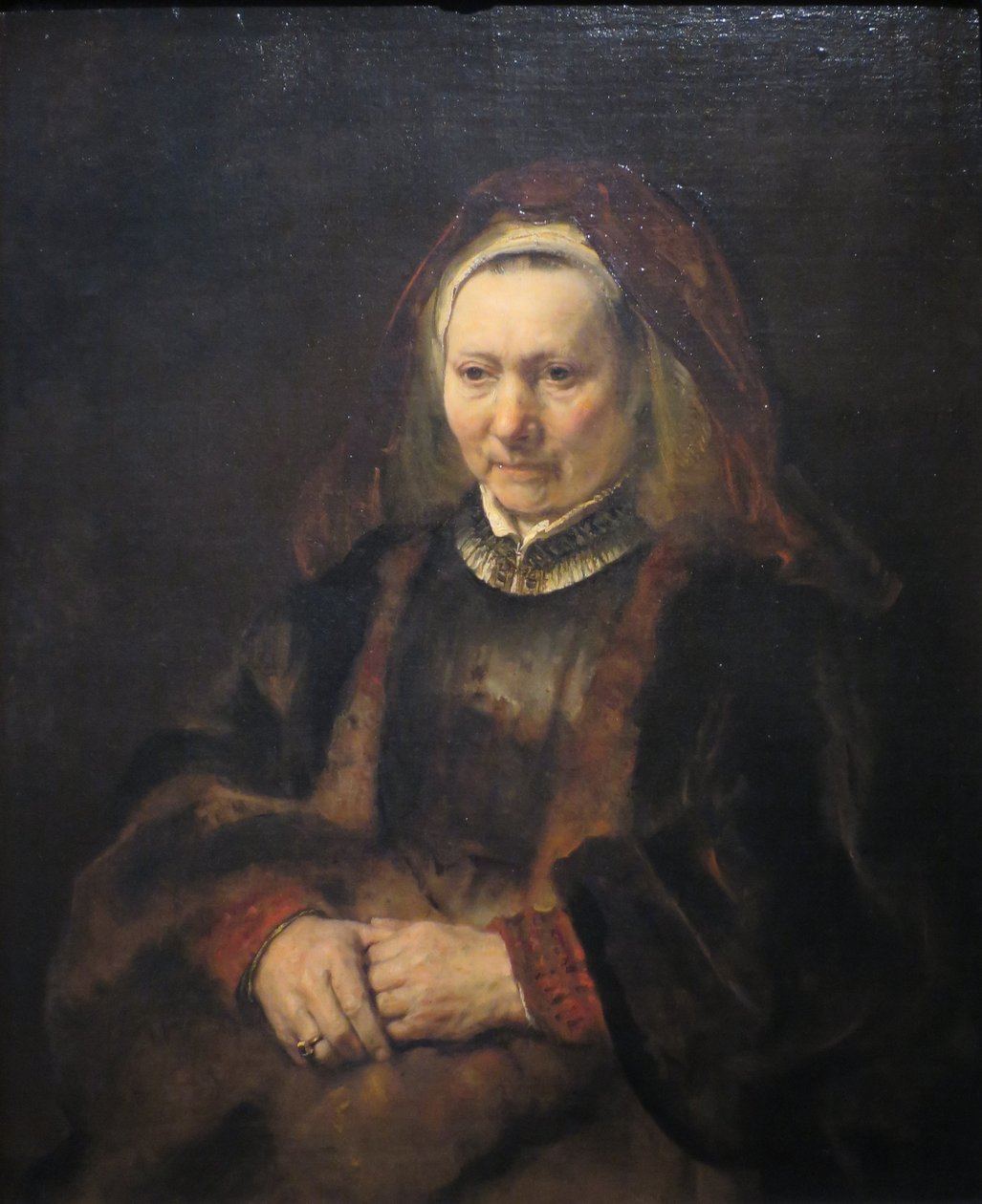 Retrato de una anciana de Rembrandt van Rijn