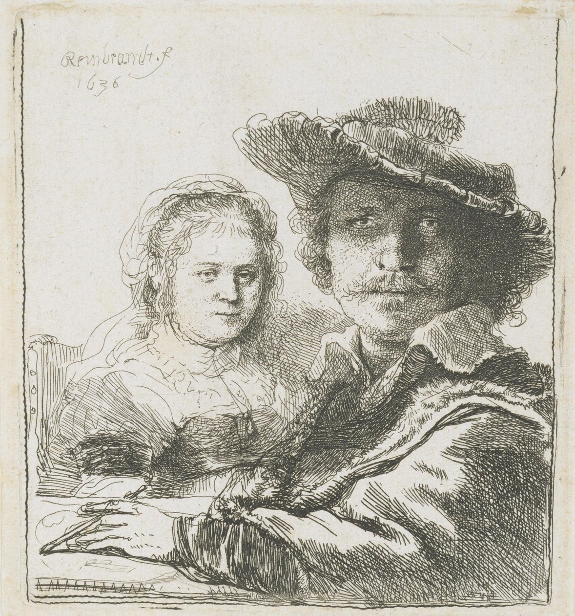 Rembrandt y su esposa Saskia de Rembrandt van Rijn